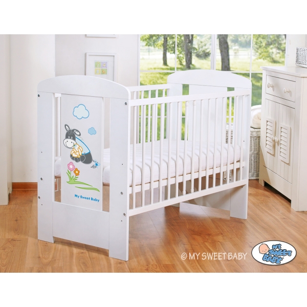 Lit pour Bébé 120x60 cm Blanc Luca