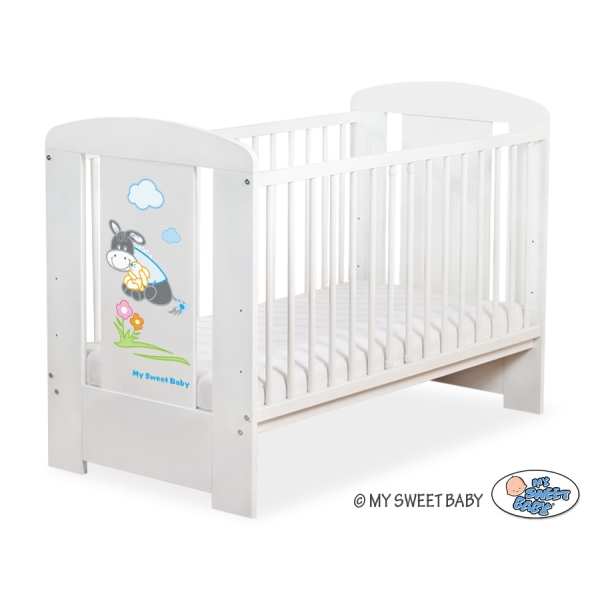Lit pour Bébé 120x60 cm Blanc Luca