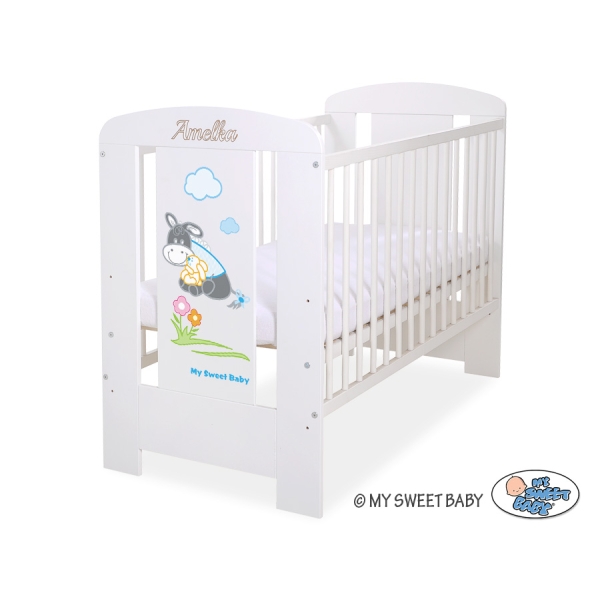 Lit pour Bébé 120x60 cm Blanc Luca