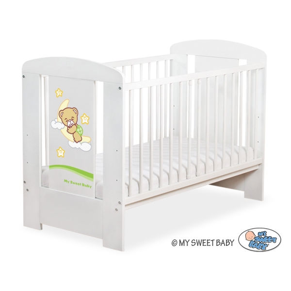 Lit pour Bébé 120x60 cm Blanc Nuit