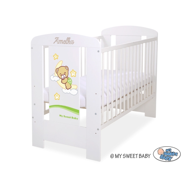 Lit pour Bébé 120x60 cm Blanc Nuit