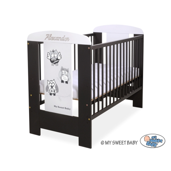 Lit pour Bébé 120x60 cm Brun Hiboux