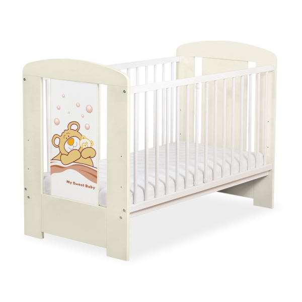Lit pour Bébé 120x60 cm Crème Barnabé