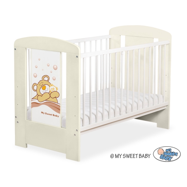 Lit pour Bébé 120x60 cm Crème Barnabé