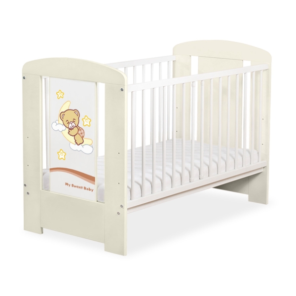 Lit pour Bébé 120x60 cm Crème Nuit
