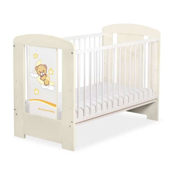 Lit pour Bébé 120x60 cm Crème Nuit