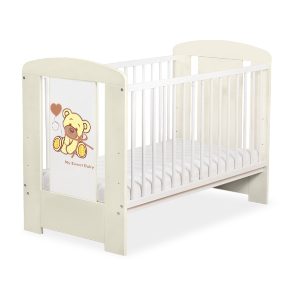Lit pour Bébé 120x60 cm Crème Papillon