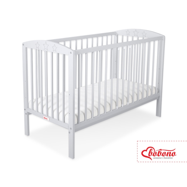 Lit pour Bébé 120x60 cm Gris étoiles