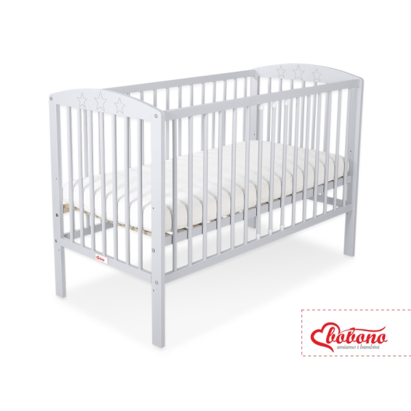 Lit pour Bébé 120x60 cm Gris étoiles
