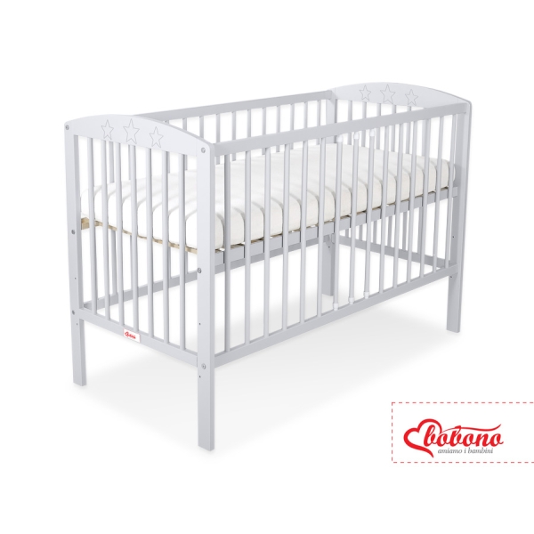Lit pour Bébé 120x60 cm Gris étoiles