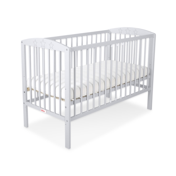 Lit pour Bébé 120x60 cm Gris étoiles
