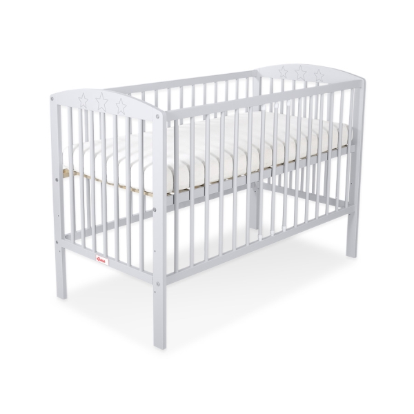 Lit pour Bébé 120x60 cm Gris étoiles