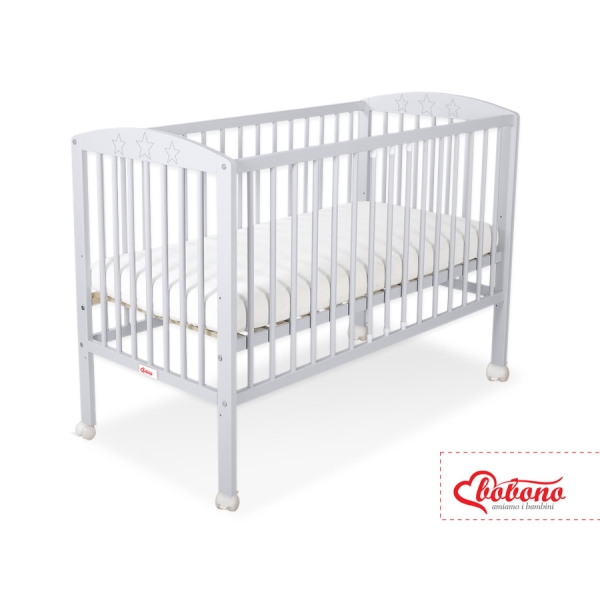 Lit pour Bébé 120x60 cm Gris étoiles