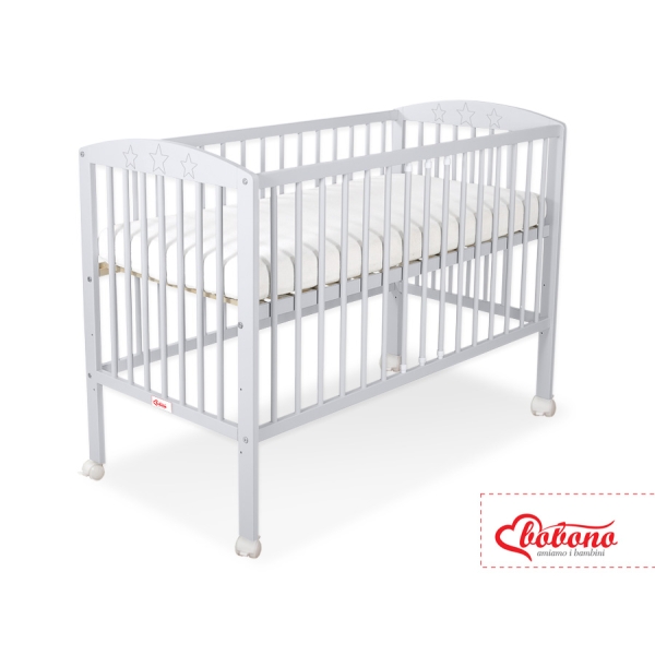 Lit pour Bébé 120x60 cm Gris étoiles