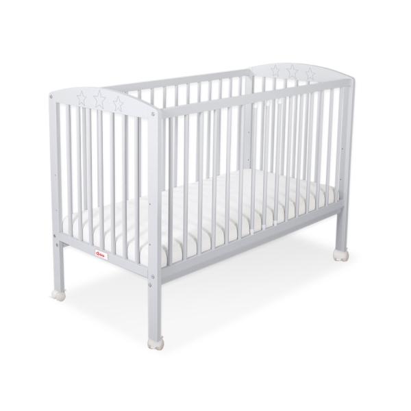 Lit pour Bébé 120x60 cm Gris étoiles