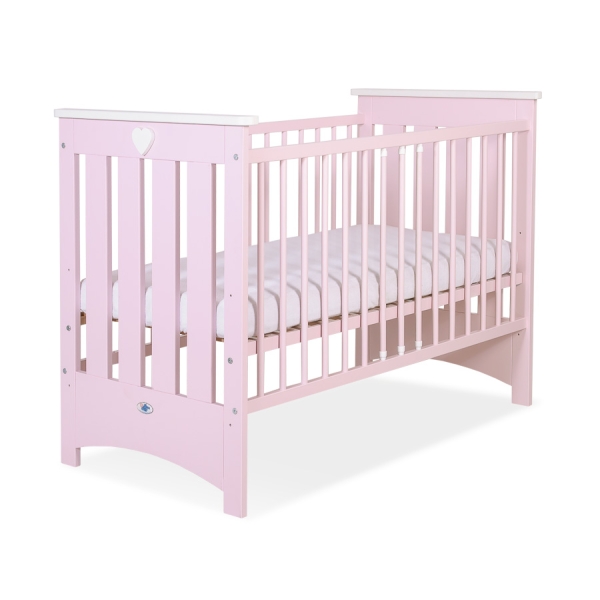 Lit pour Bébé 120x60 cm Lorenzo Rose Rose pour Fille