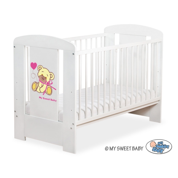 Lit pour Bébé 120x60 cm Rose Blanc Papillon
