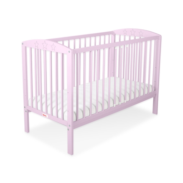 Lit pour Bébé 120x60 cm Rose étoiles