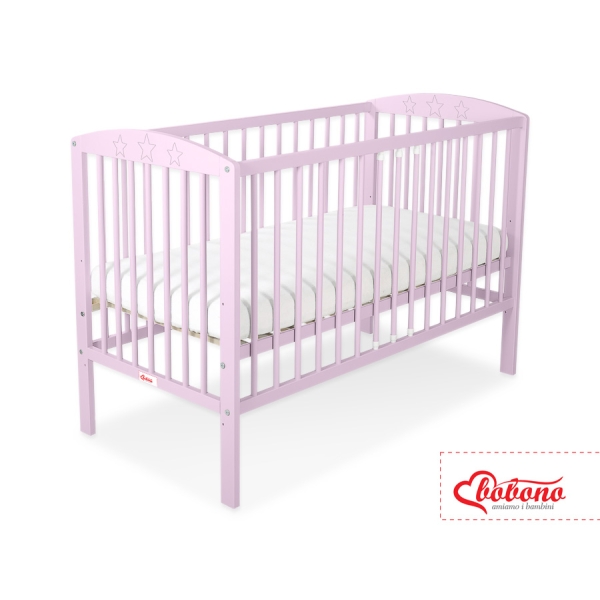 Lit pour Bébé 120x60 cm Rose étoiles