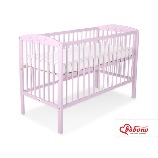 Lit pour Bébé 120x60 cm Rose étoiles