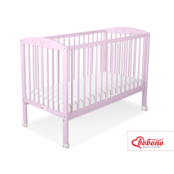 Lit pour Bébé 120x60 cm Rose étoiles