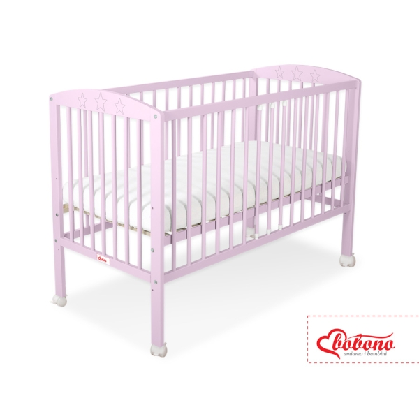 Lit pour Bébé 120x60 cm Rose étoiles