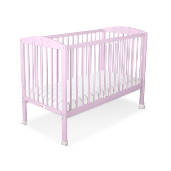 Lit pour Bébé 120x60 cm Rose étoiles