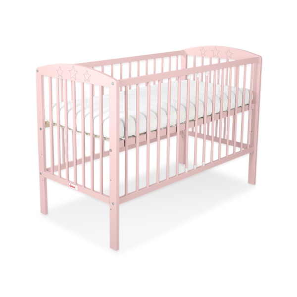Lit pour Bébé 120x60 cm Rose Poudré étoiles