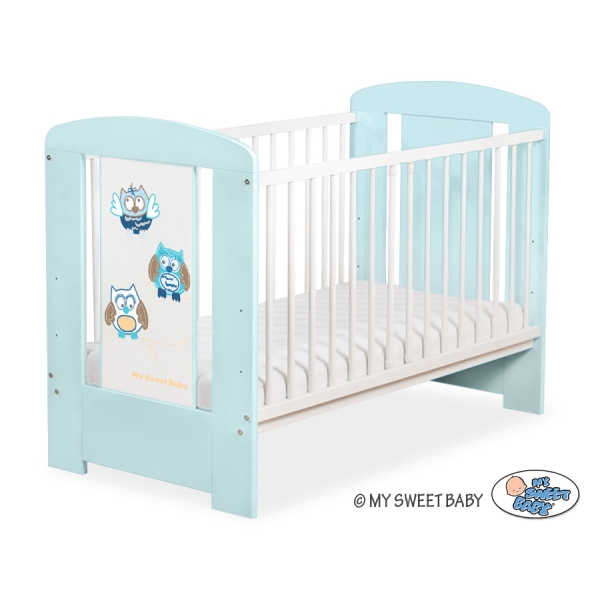 Lit pour Bébé 60x120 cm Menthe Hiboux