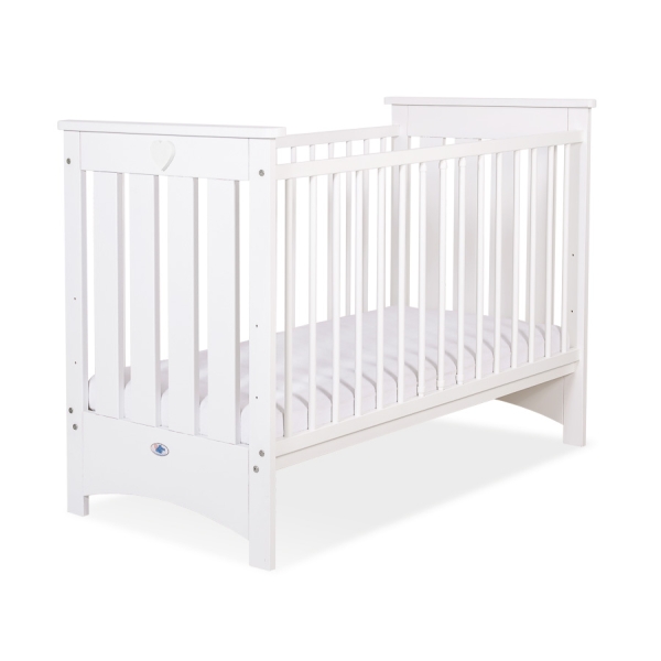 Lit pour Bébé a Barreaux 120x60 cm Lorenzo Blanc