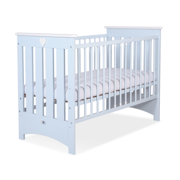 Lit pour Bébé a Barreaux 120x60 cm Lorenzo Bleu