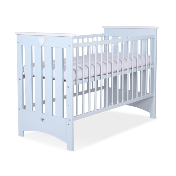 Lit pour Bébé a Barreaux 120x60 cm Lorenzo Bleu