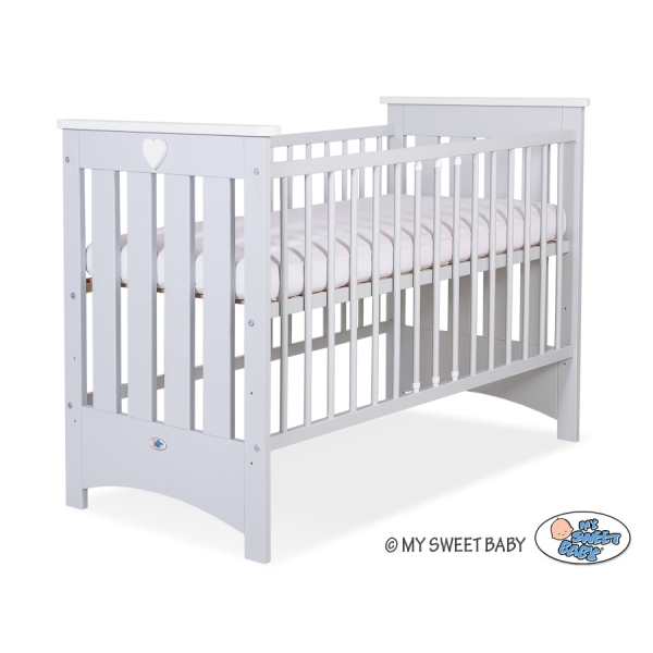 Lit pour Bébé a Barreaux 60x120 cm Lorenzo Gris