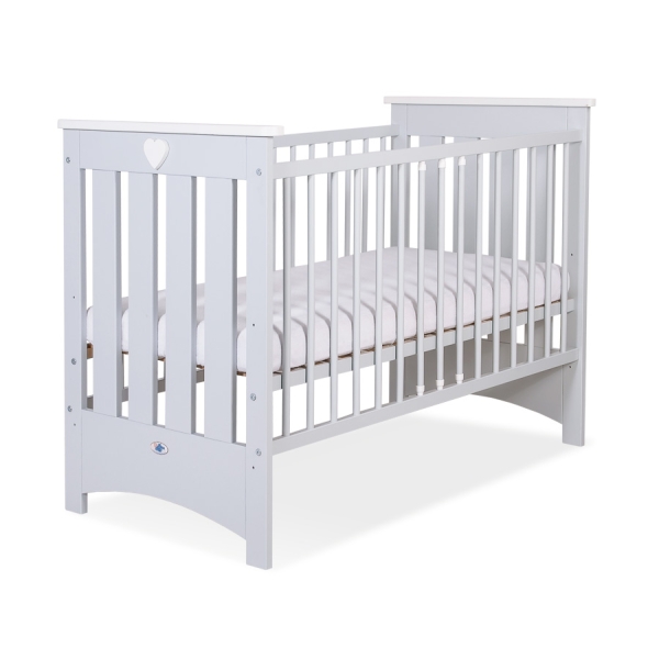 Lit pour Bébé a Barreaux 60x120 cm Lorenzo Gris
