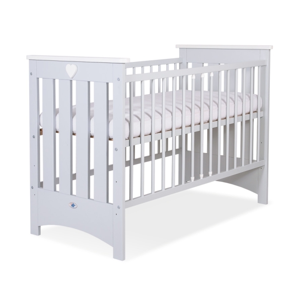 Lit pour Bébé a Barreaux 60x120 cm Lorenzo Gris