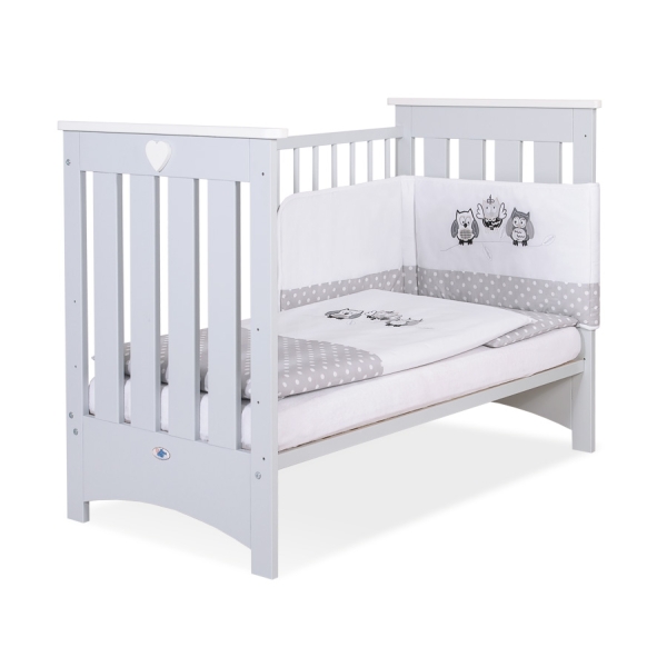 Lit pour Bébé a Barreaux 60x120 cm Lorenzo Gris