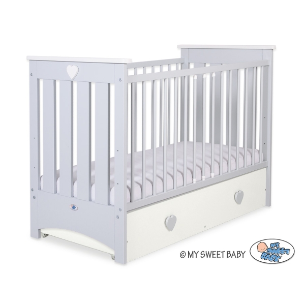 Lit pour Bébé a Barreaux avec Tiroir 120x60 cm Lorenzo Maxi