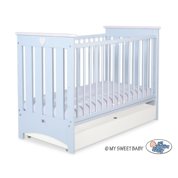 Lit pour Bébé a Barreaux avec Tiroir 120x60 cm Lorenzo Standard