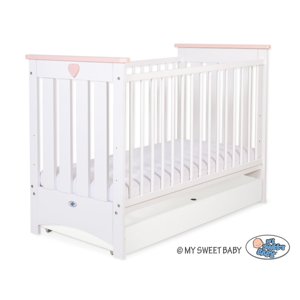 Lit pour Bébé avec Tiroir 120x60 cm Lorenzo Standard Blanc