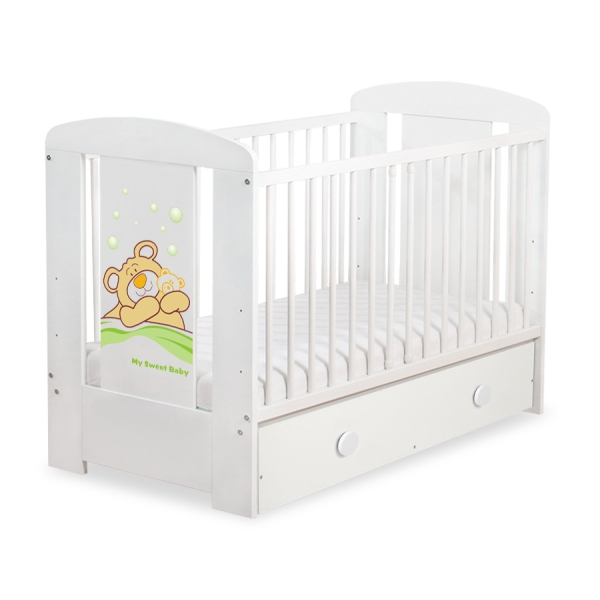 Lit pour Bébé avec Tiroir 120x60 cm Maxi Barnabé