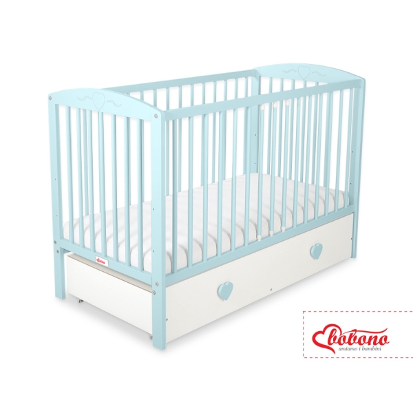 Lit pour Bébé avec Tiroir 120x60 cm Maxi Cœurs