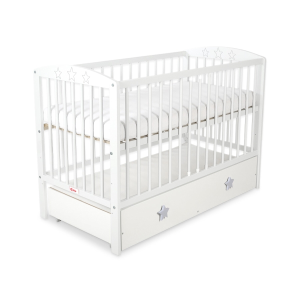 Lit pour Bébé avec Tiroir 120x60 cm Maxi étoiles