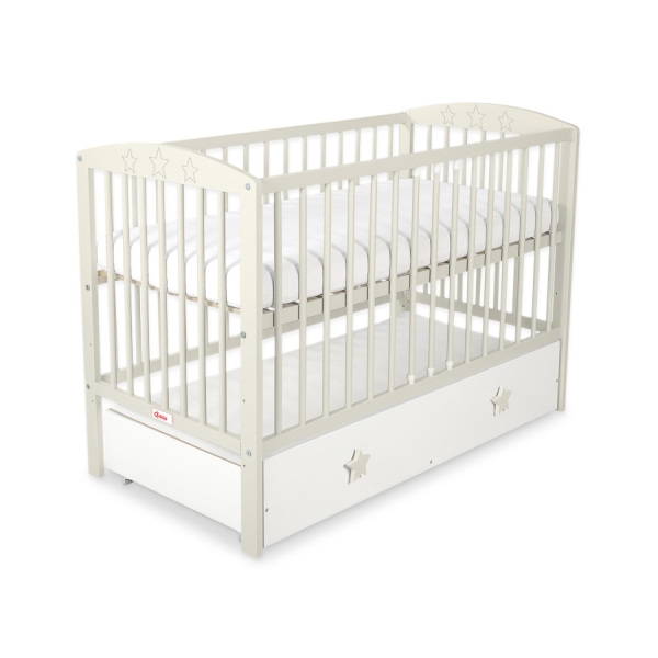 Lit pour Bébé avec Tiroir 120x60 cm Maxi étoiles