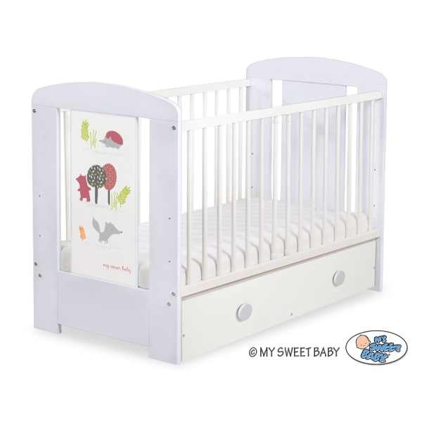 Lit pour Bébé avec Tiroir 120x60 cm Maxi Forêt