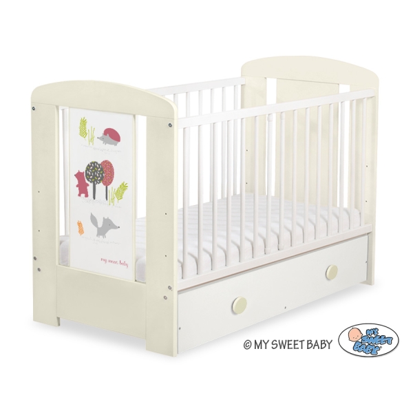Lit pour Bébé avec Tiroir 120x60 cm Maxi Forêt