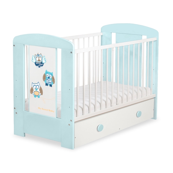 Lit pour Bébé avec Tiroir 120x60 cm Maxi Hiboux
