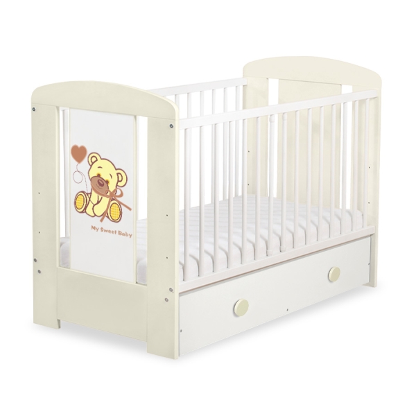 Lit pour Bébé avec Tiroir 120x60 cm Maxi Papillon