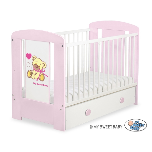 Lit pour Bébé avec Tiroir 120x60 cm Maxi Papillon