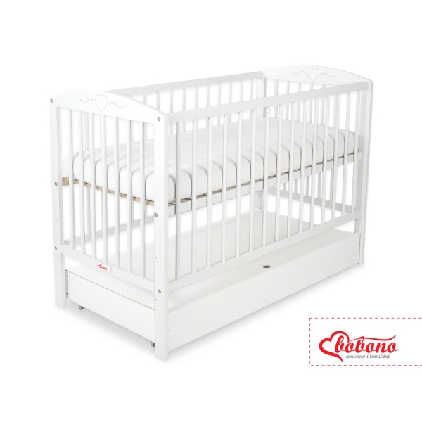 Lit pour Bébé avec Tiroir 120x60 cm Standard Cœurs