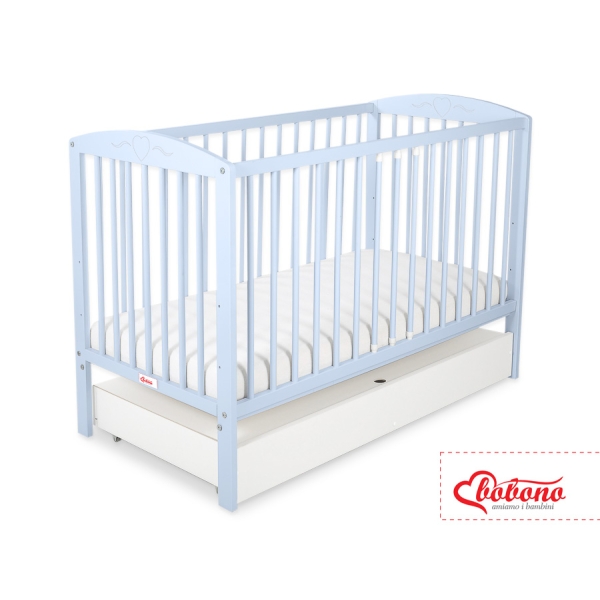 Lit pour Bébé avec Tiroir 120x60 cm Standard Cœurs
